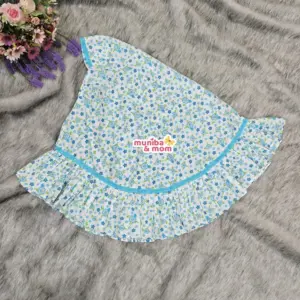 Sky floral cotton baby hijab M26T4